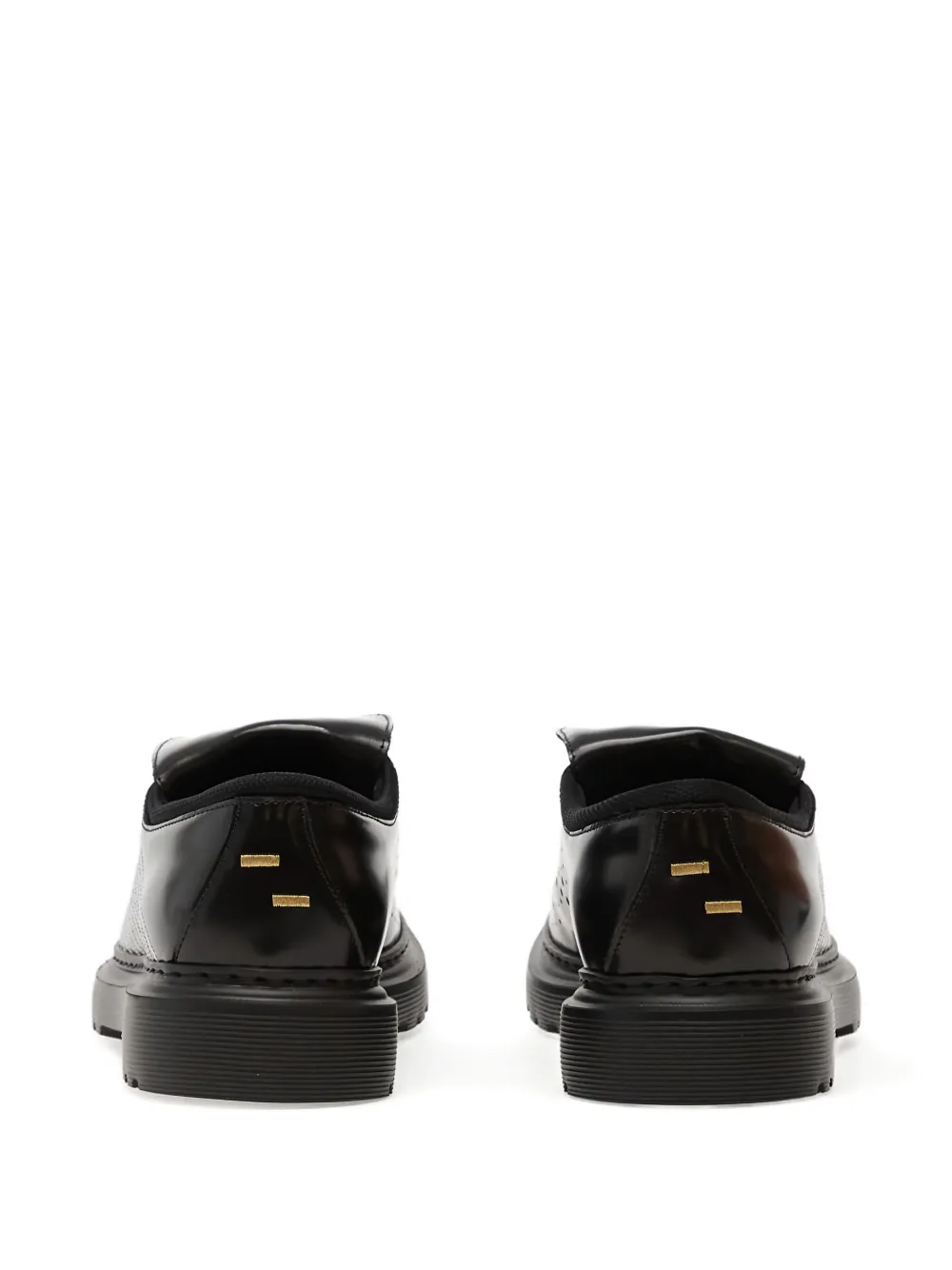 Filling Pieces Topstitched Derby Shoes In Black
