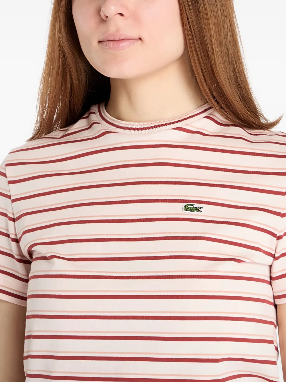 Lacoste T-shirt met ronde hals Beige