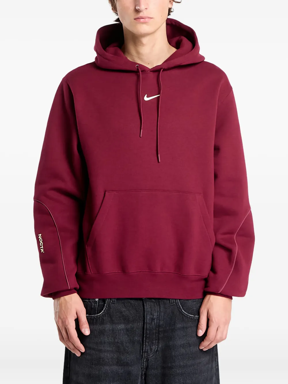 Nike X Nocta Logo Fleece Hoodie In Red