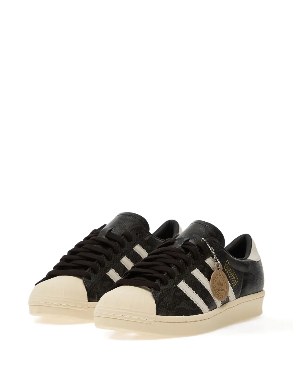 adidas Superstar gestreepte sneakers Zwart