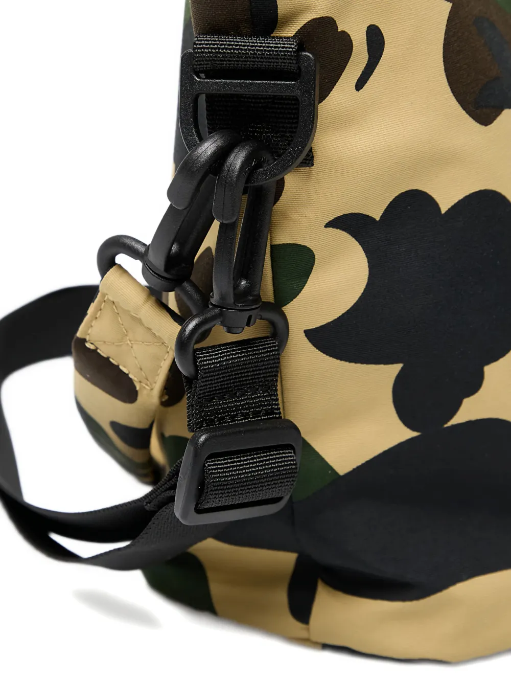 A BATHING APE Schoudertas met geborduurd logo Beige