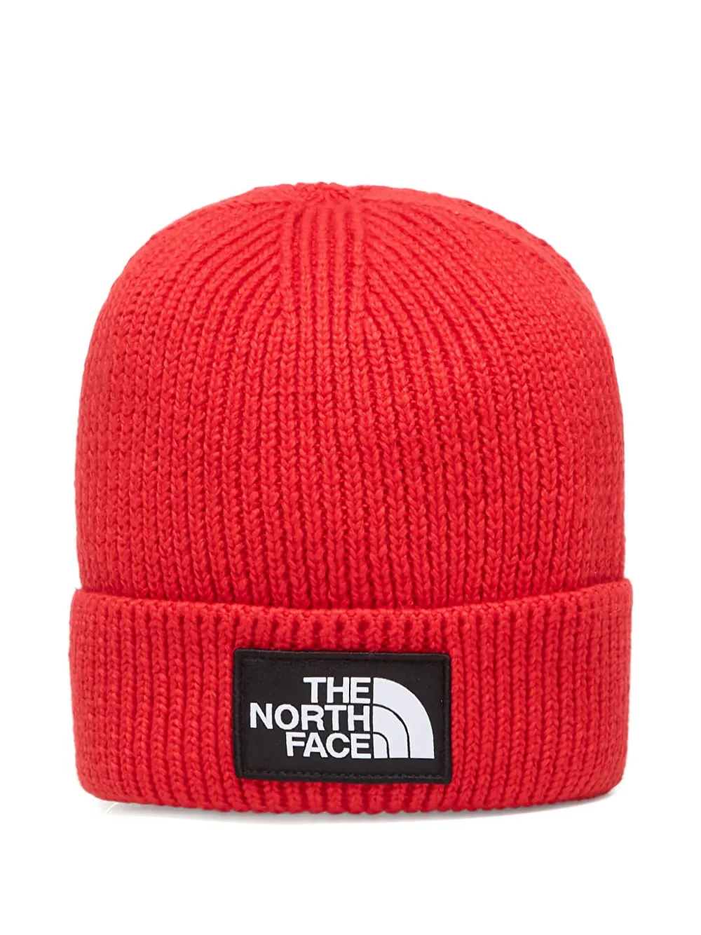 The North Face Relaxed Style Ribbed Knit Hat In Red