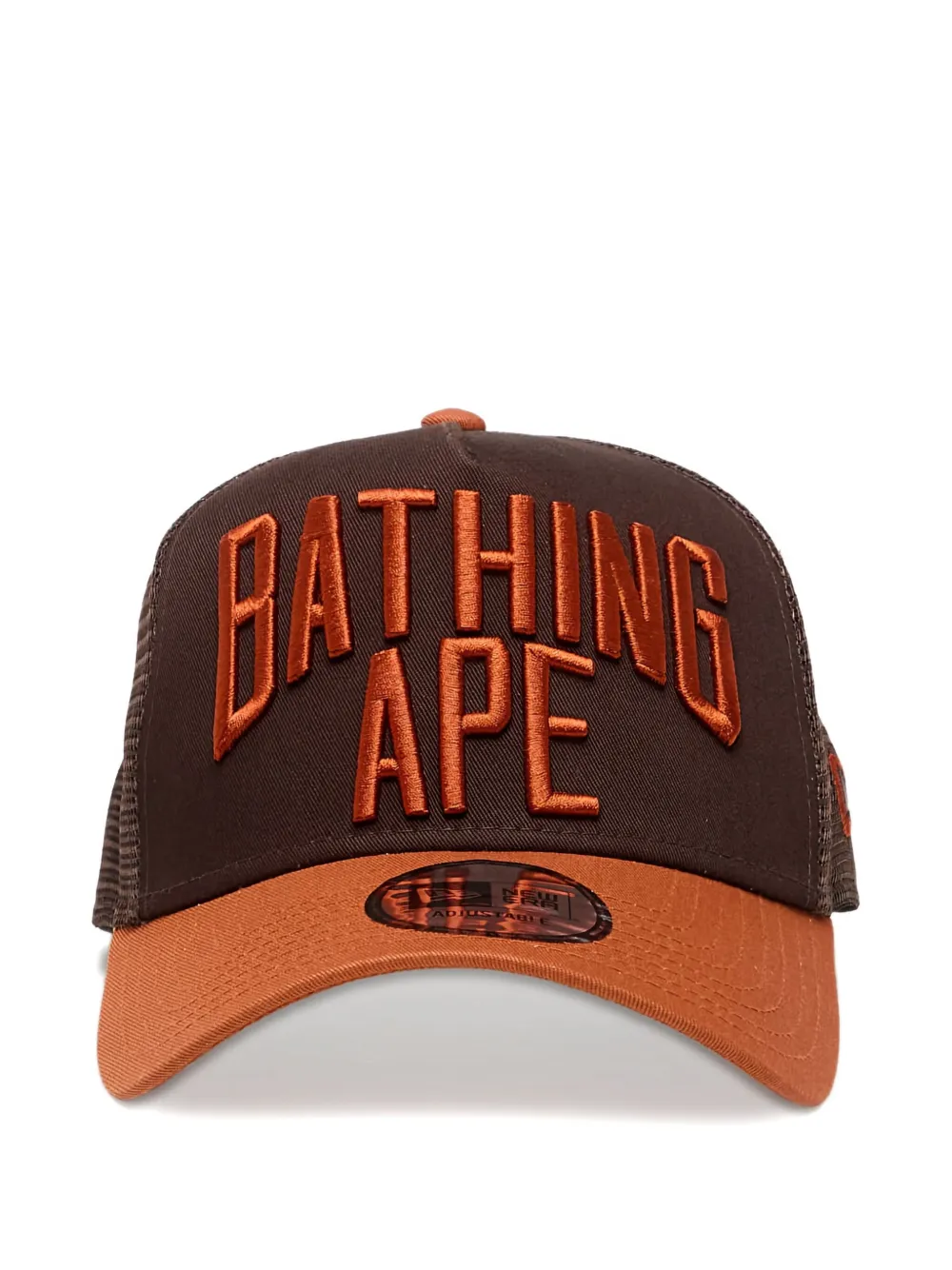 A Bathing Ape X New Era 9forty Embroidered Logo Hat In Brown