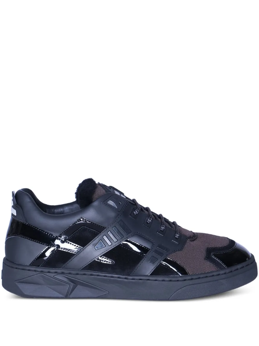 Hide & Jack Lace-up Sneakers In Black