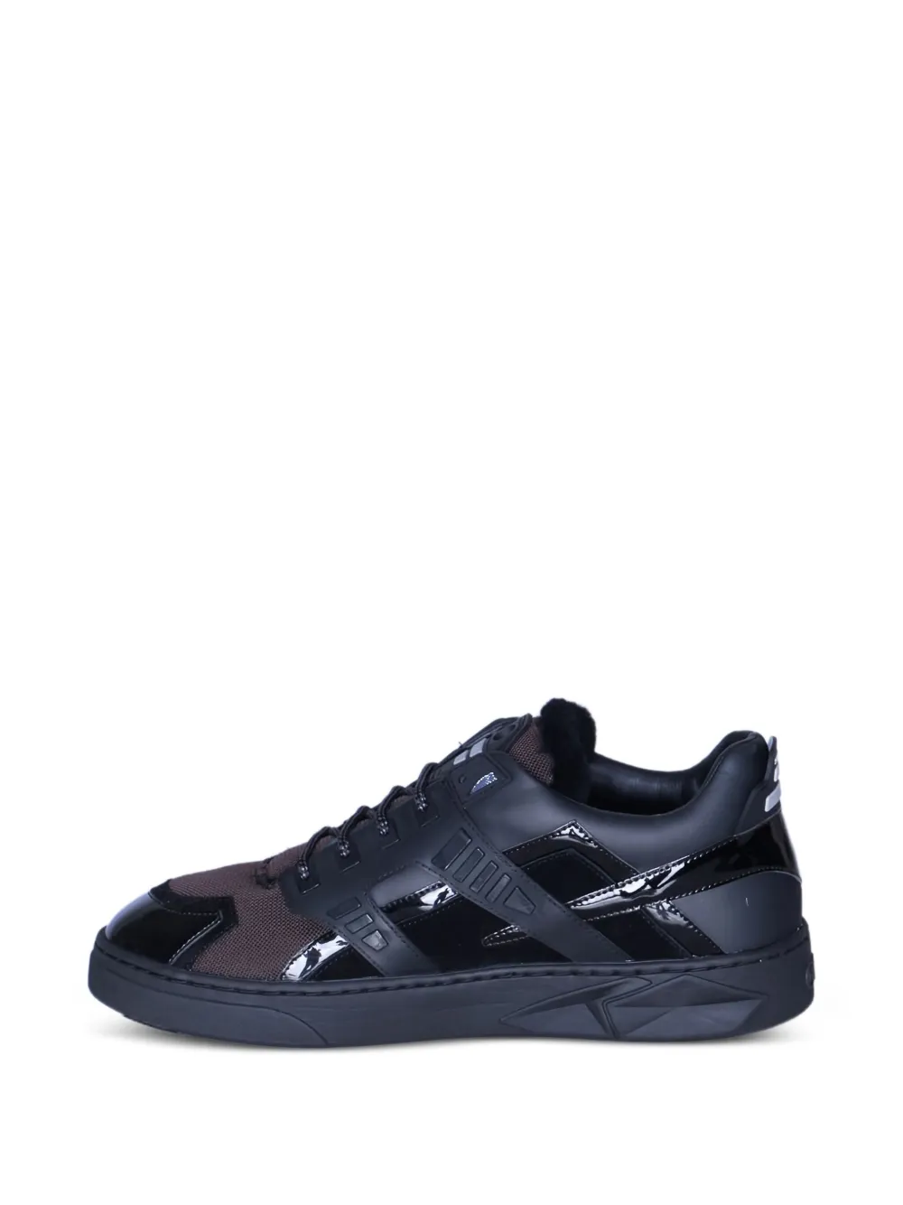 Hide & Jack Lace-up Sneakers In Black