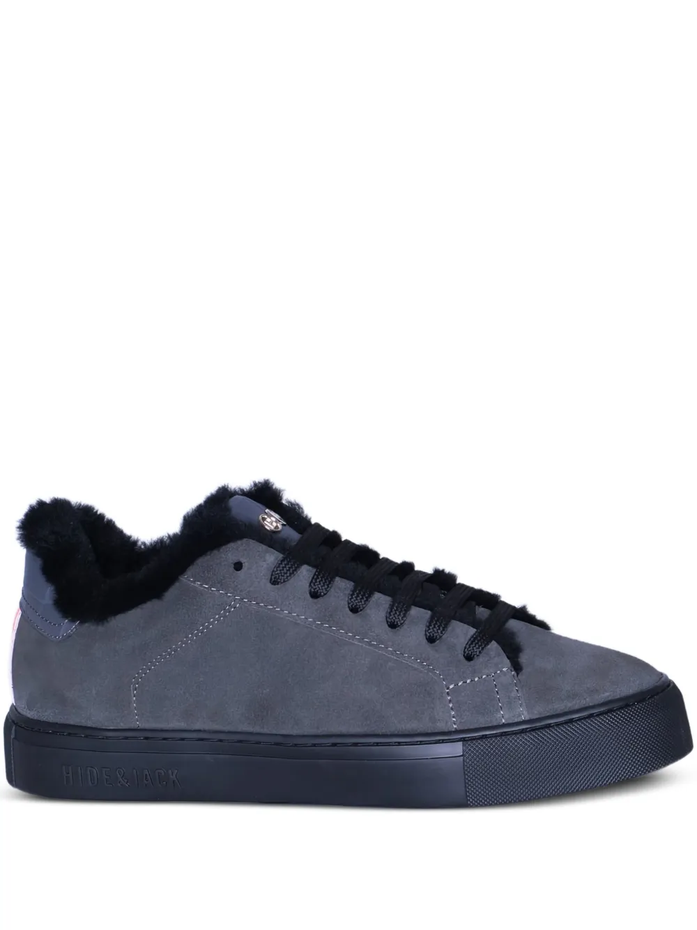 Hide & Jack Fur-trim Sneakers In Blue