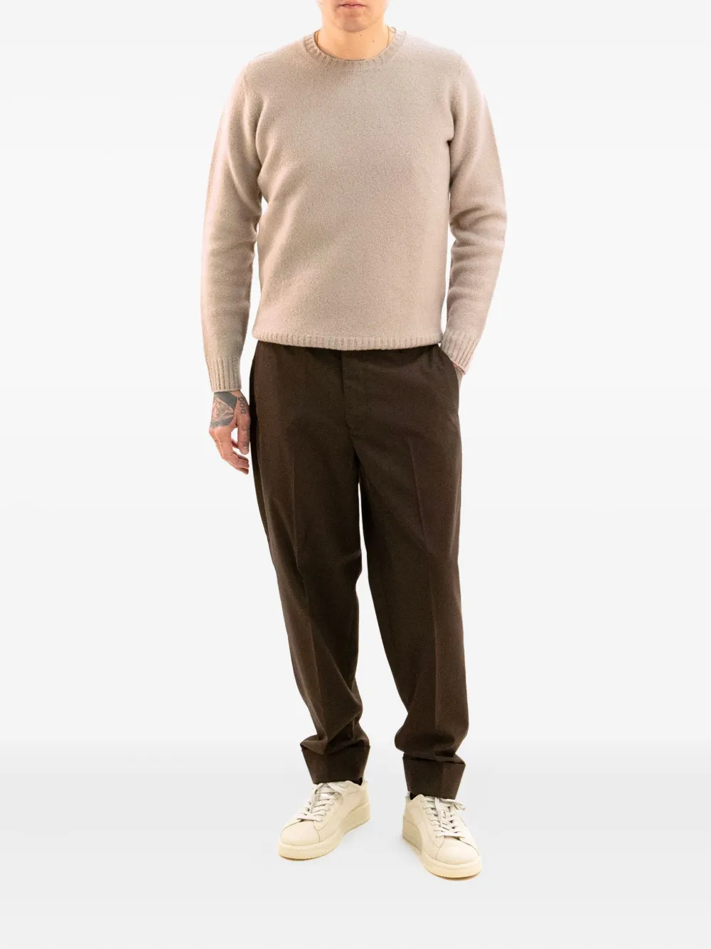 Cruna Side-pocket Tailored Trousers In Brown