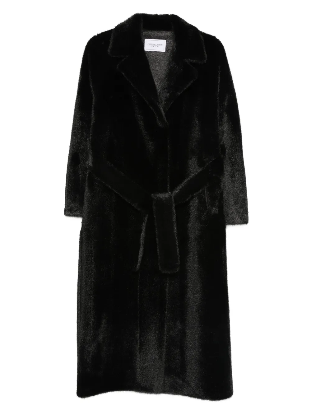 Forte Dei Marmi Couture Belted Coat In Black