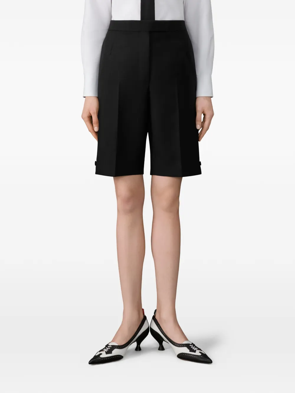 Thom Browne Bermuda shorts met knopen Zwart