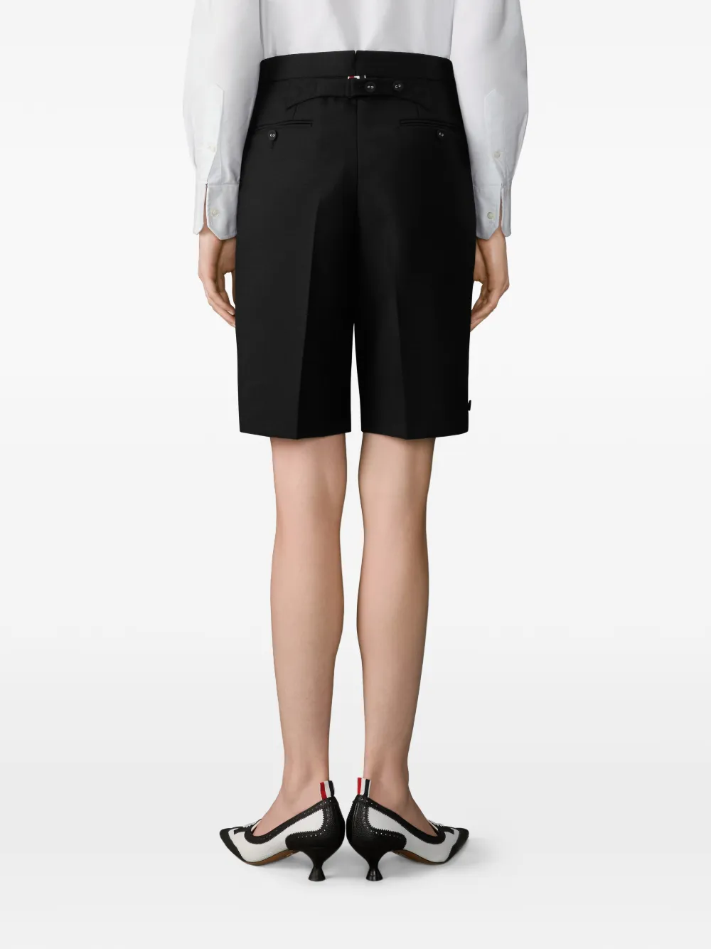Thom Browne Bermuda shorts met knopen Zwart