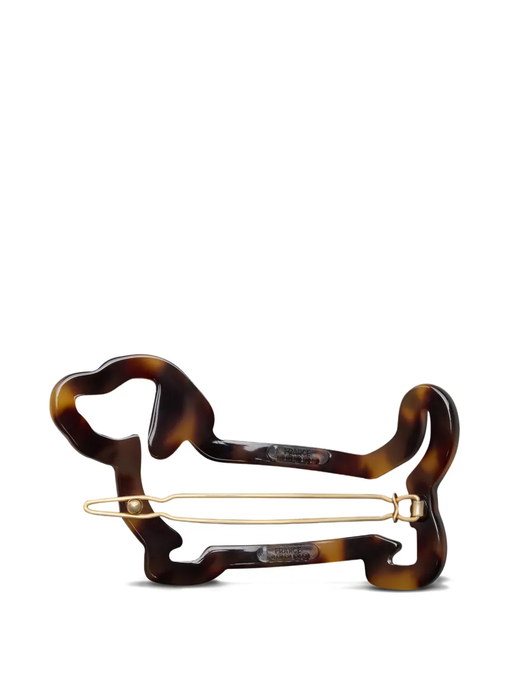 Thom Browne Hector Dog-shape Hair Clip In Brown