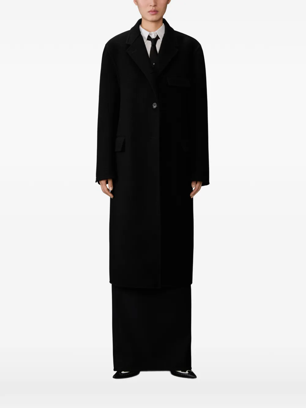 Thom Browne single-breasted coat Zwart