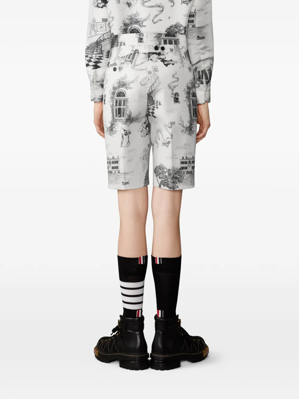 Thom Browne Hector Toile bermuda shorts Wit