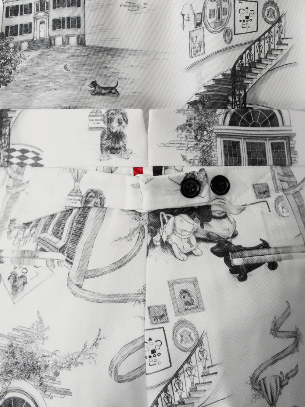 Thom Browne Hector Toile bermuda shorts Wit