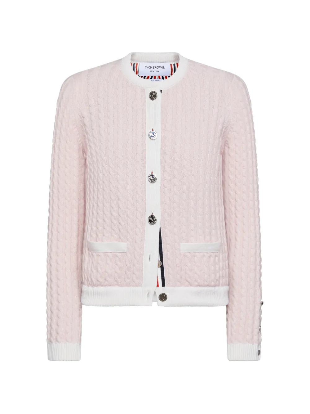 Thom Browne cashmere baby cable stitch cardigan