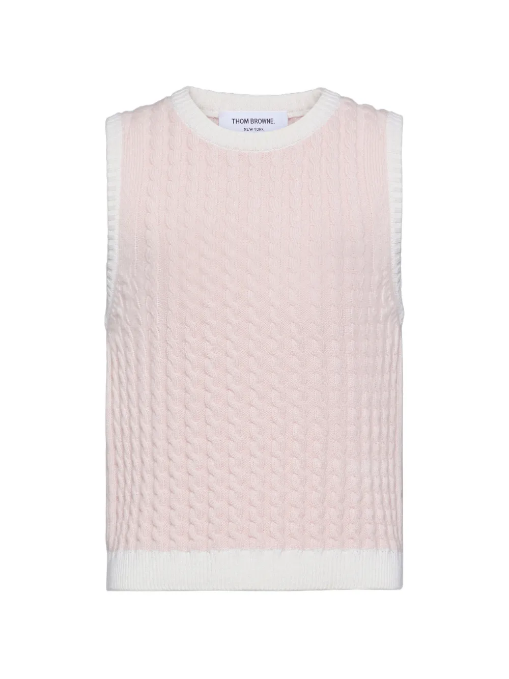 Thom Browne Kasjmier top met kabelstiksel Roze