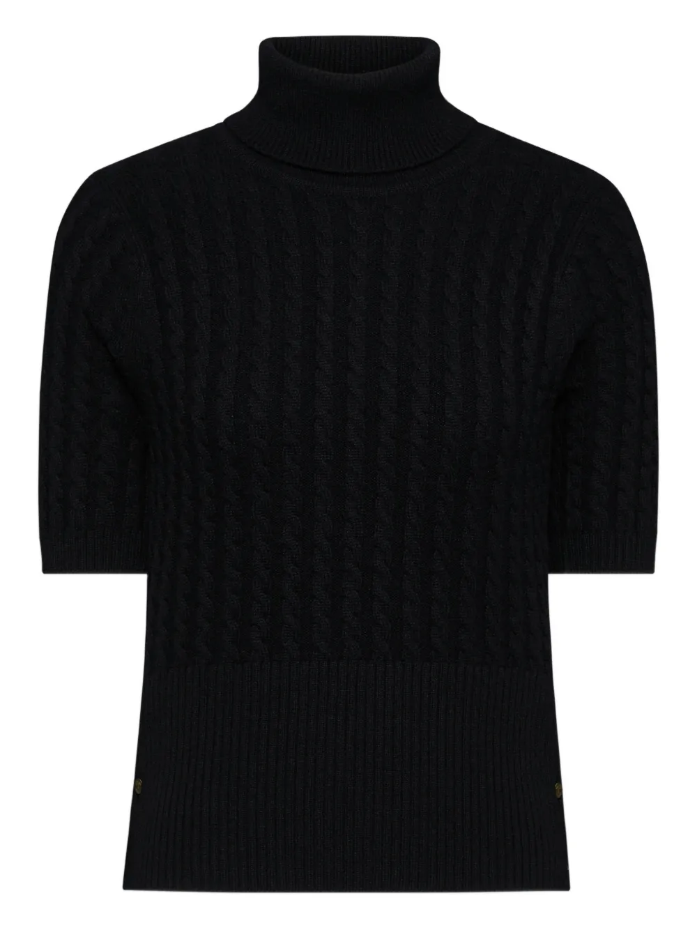 Thom Browne short-sleeve turtleneck sweater | Black | Image 1
