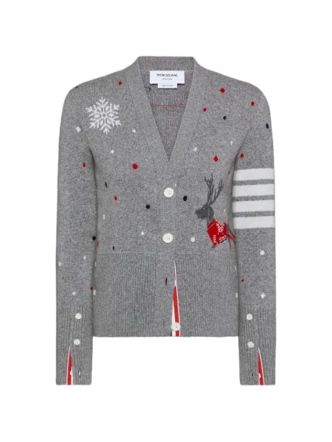 Thom Browne Hector Reindeer intarsia cardigan