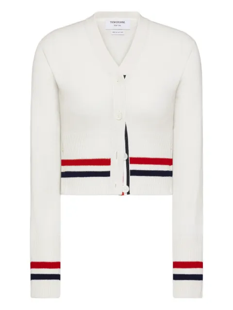 Thom Browne cashmere RWB stripe shrunken cardigan