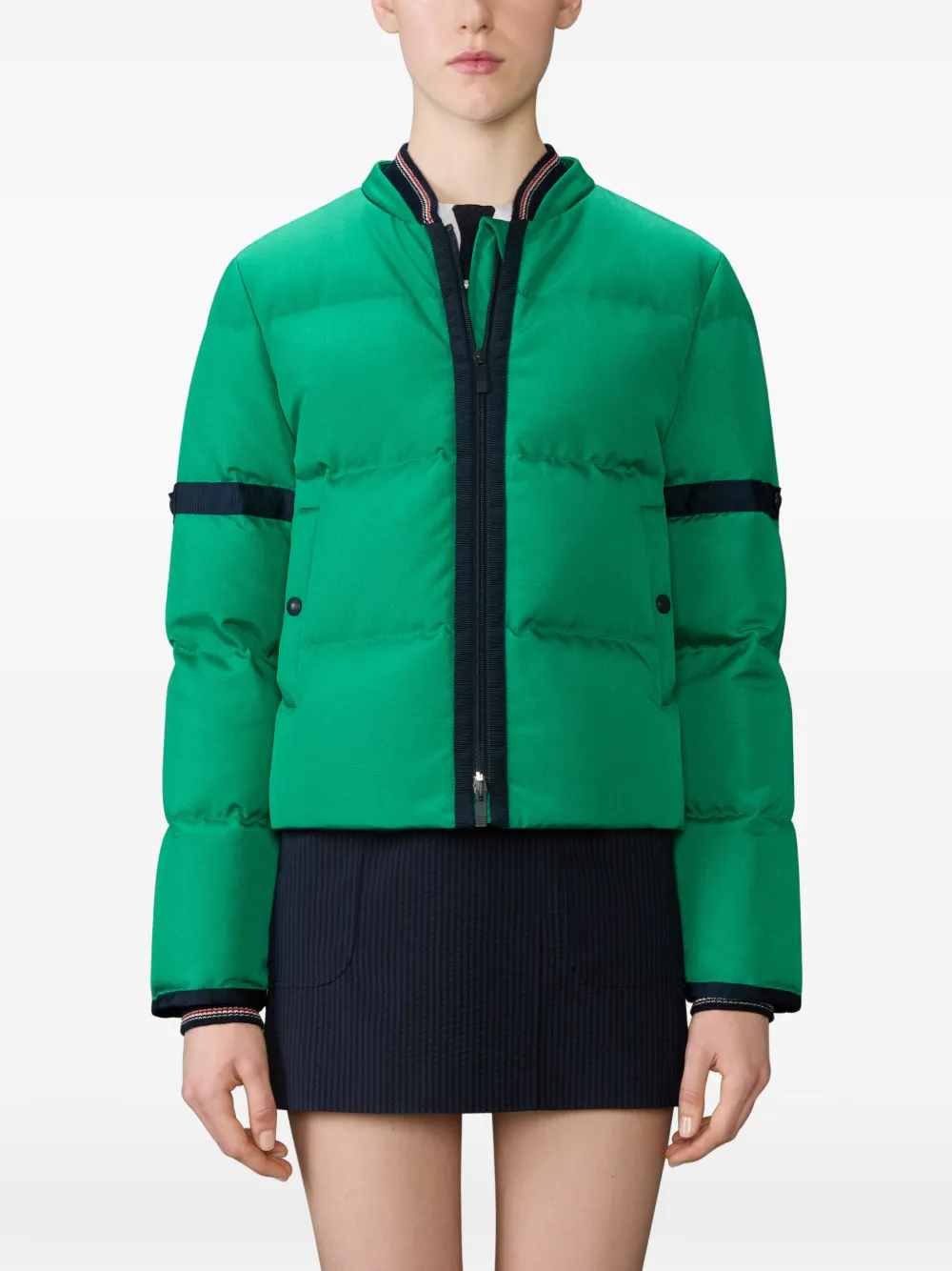  Thom Browne Armband Puffer Jacket - Green 