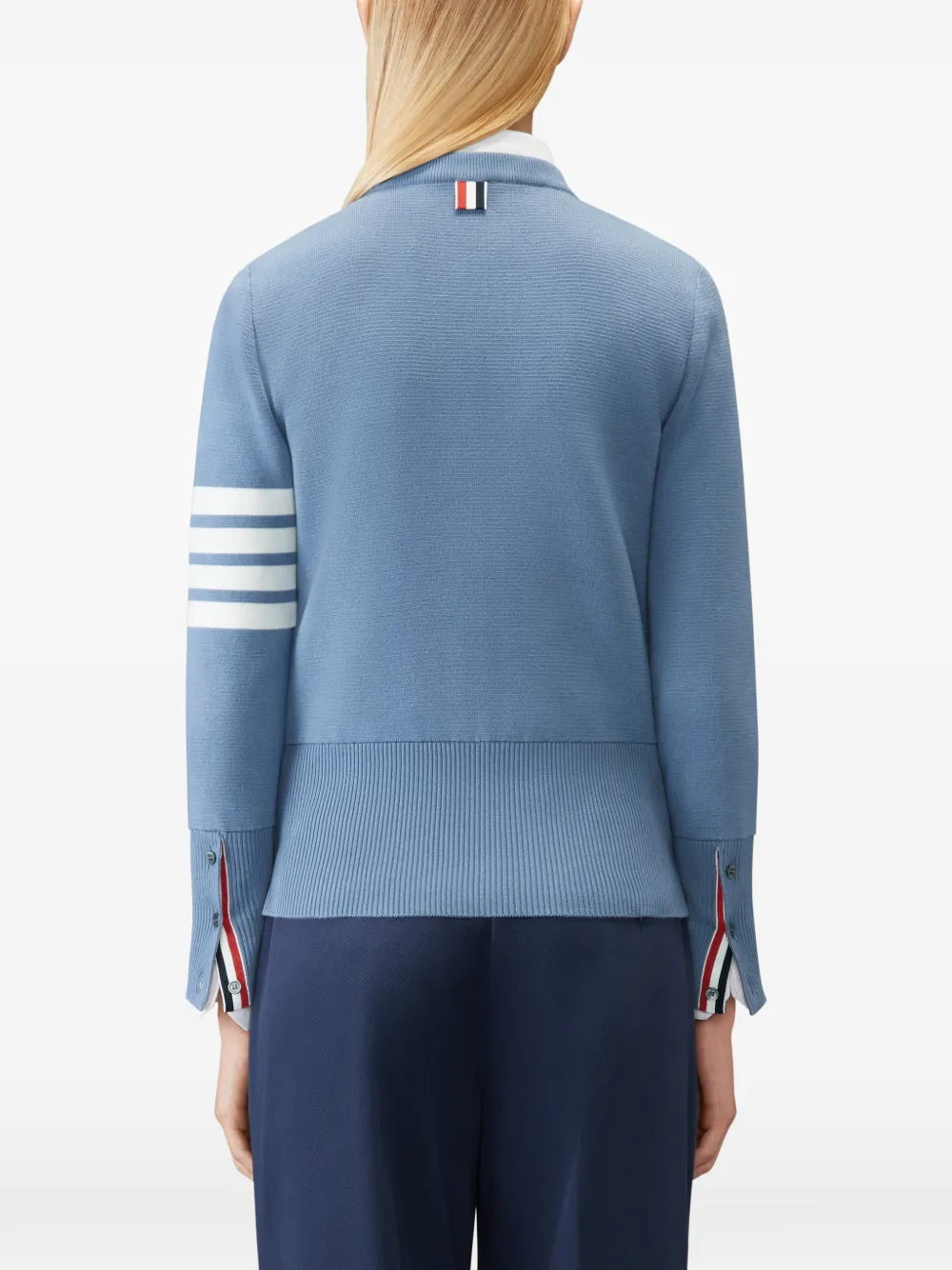 Thom Browne Trui met vier strepen Blauw