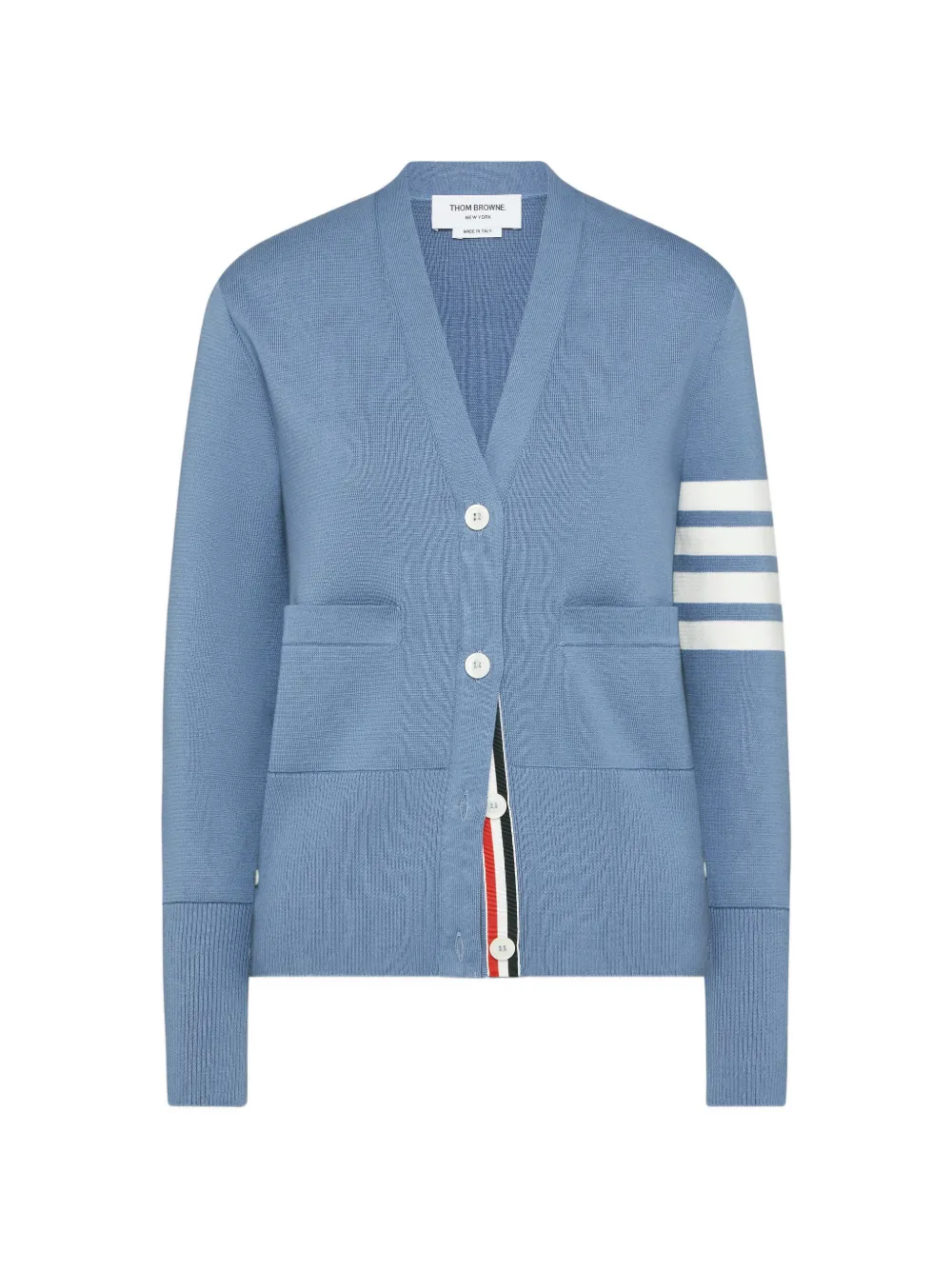 Thom Browne 4-Bar Milano V-neck cardigan - Blu