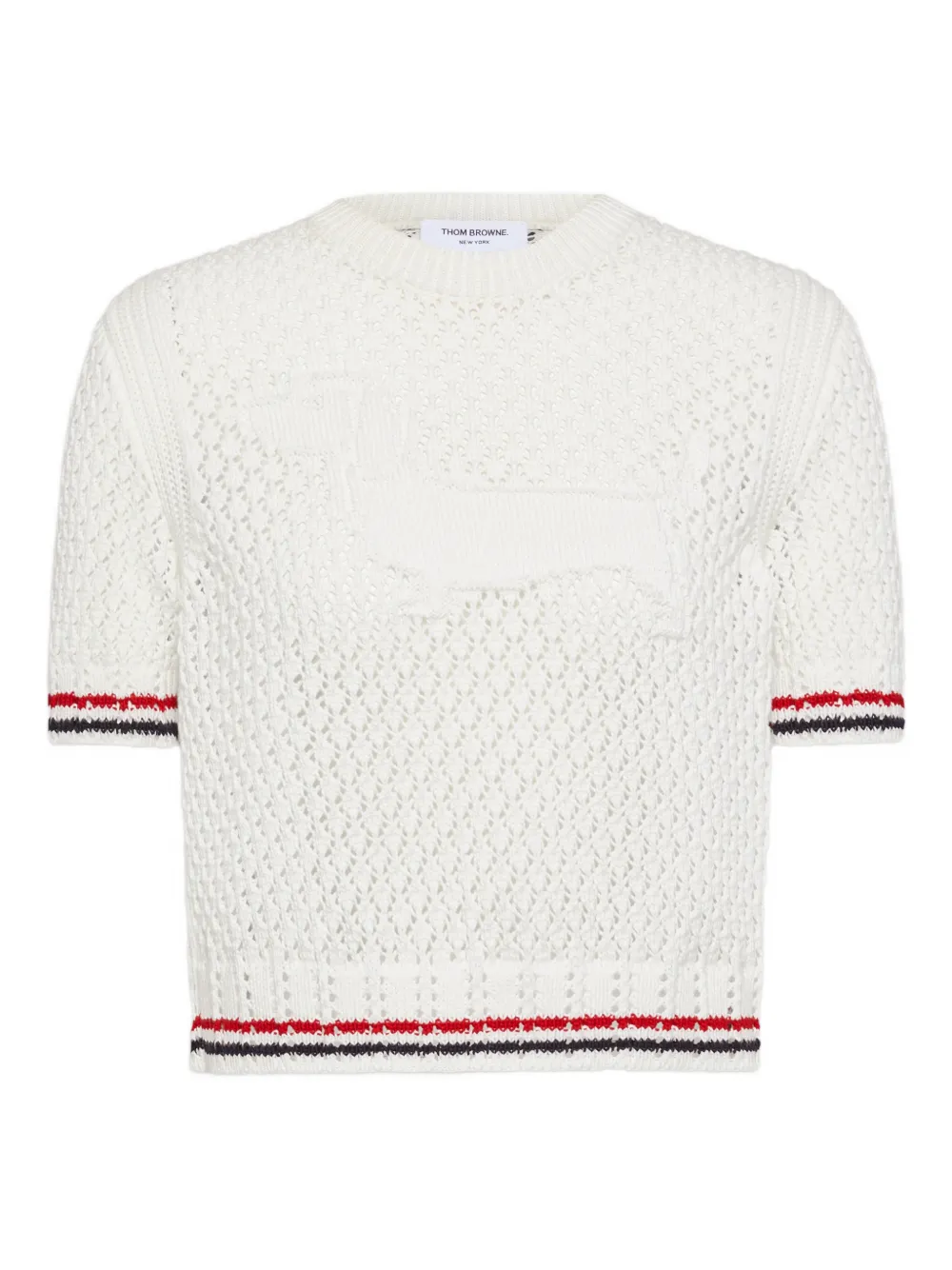 Thom Browne Hector Pointelle T-shirt In White