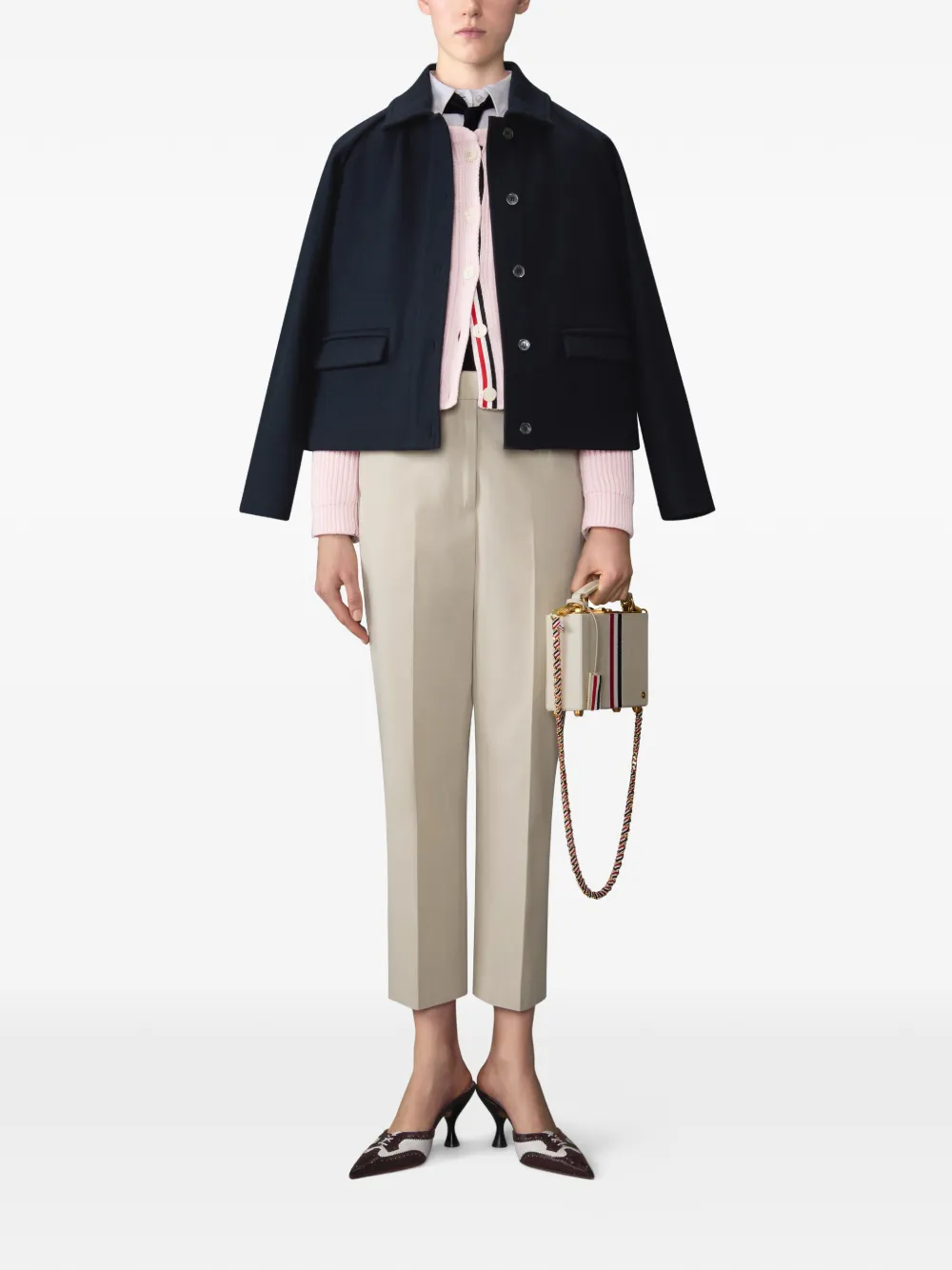  Thom Browne Cotton Tailored Trousers - Neutrals 