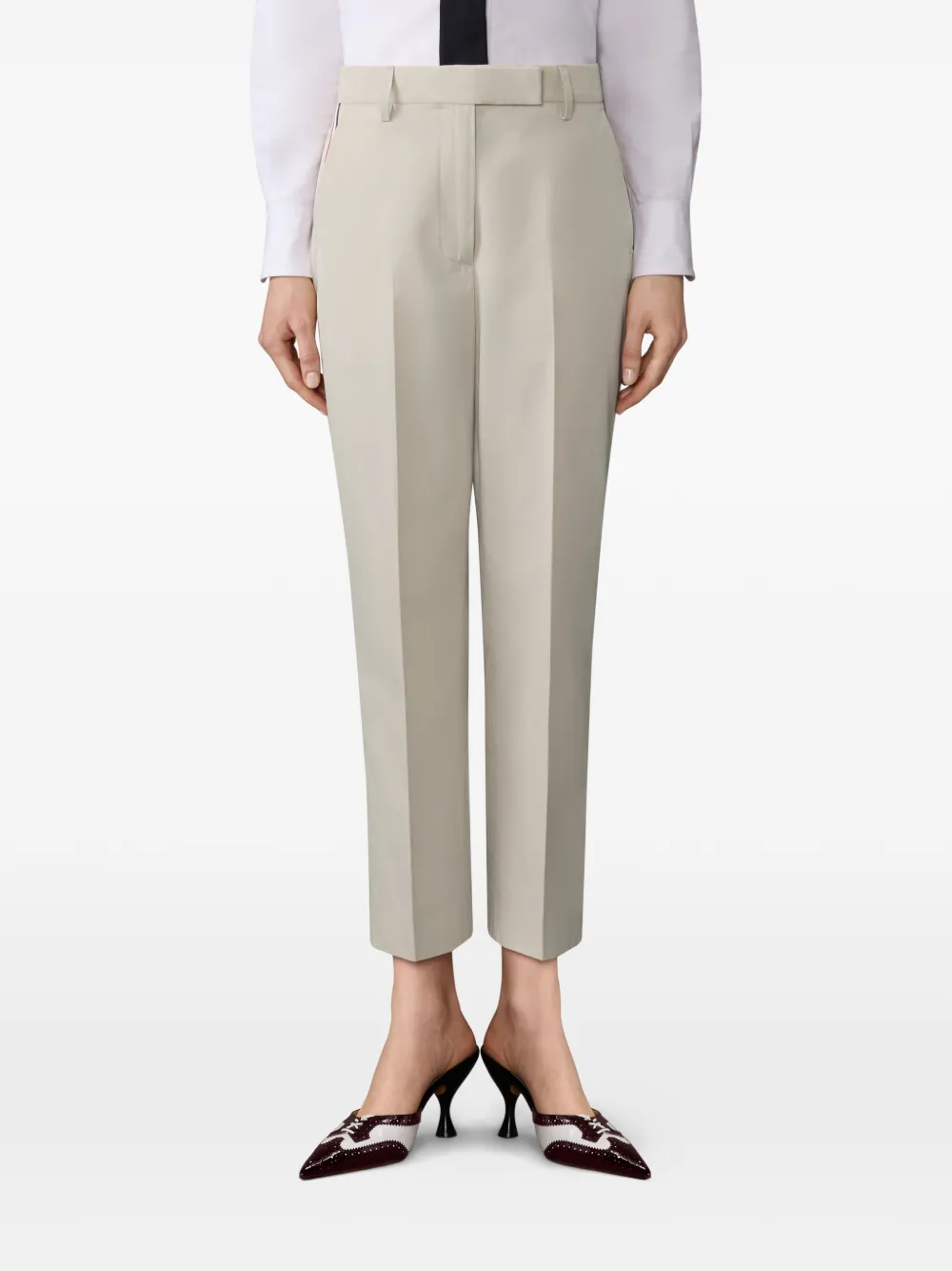 Thom Browne Cotton Tailored Trousers - Neutrals 