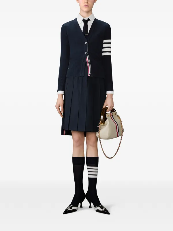 Thom Browne ツイル プリーツミニスカート | ブルー | FARFETCH JP