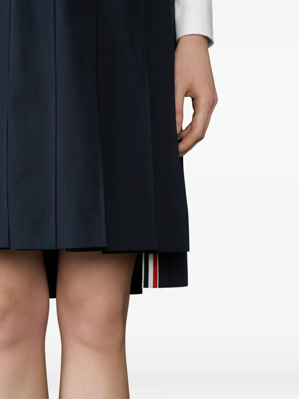 Thom Browne Twill mini-plooirok Blauw