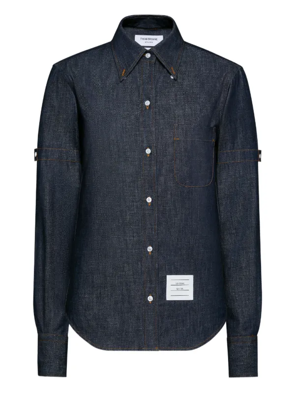 Thom Browne Armband Denim Shirt in Blue