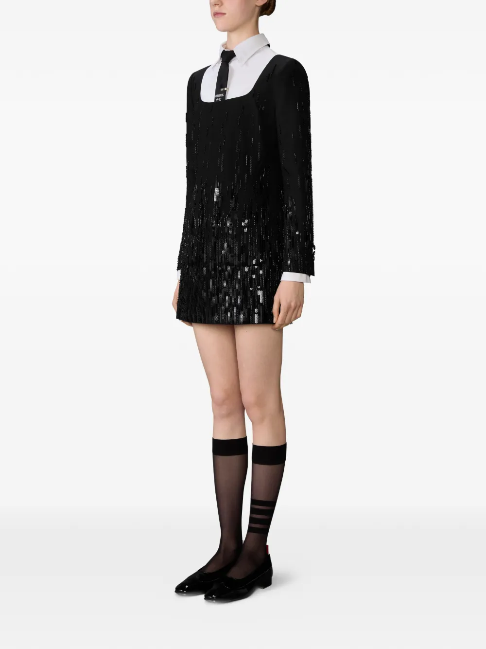 Thom Browne Mini-jurk met pailletten Zwart
