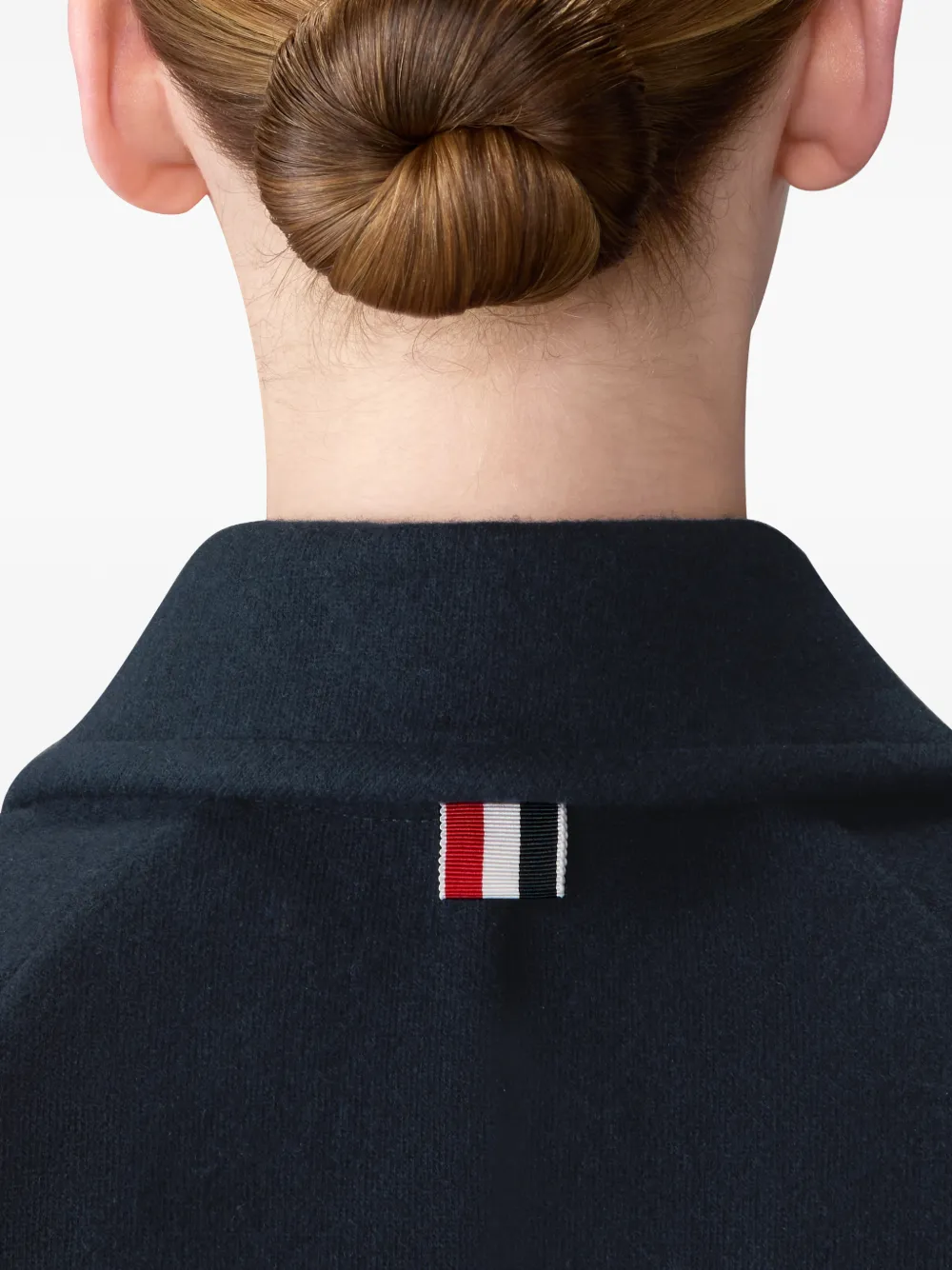 Thom Browne Double-face Jacquard Jacket In Blue