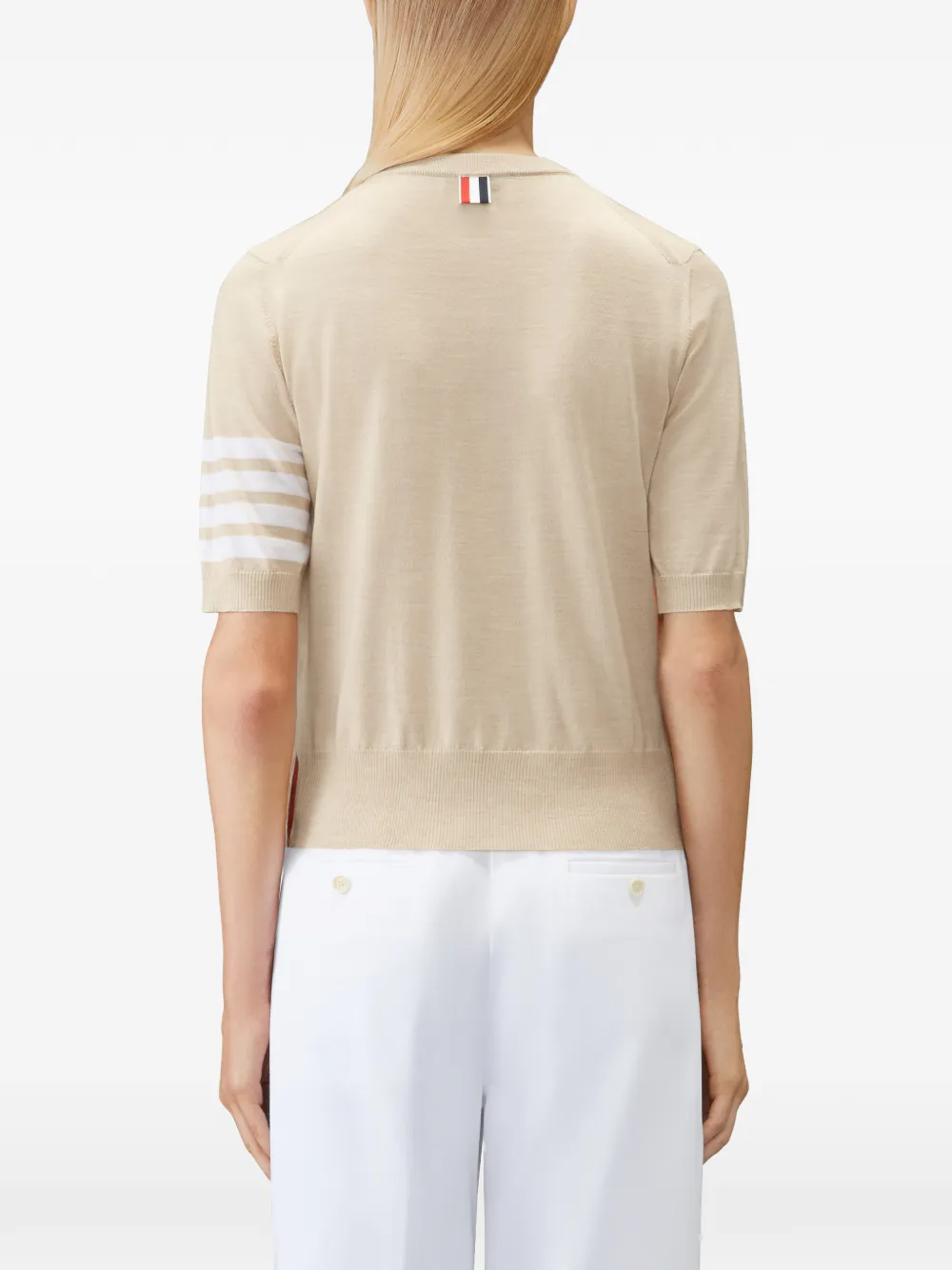 Thom Browne 4-Bar T-shirt Beige