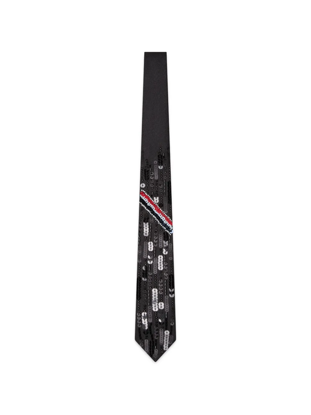 Thom Browne sequin-embellished tie - Schwarz