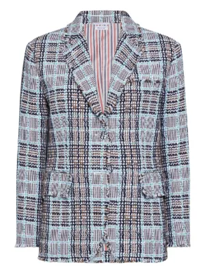 Burberry ヴィンテージチェック ノーカラージャケット | ニュートラル