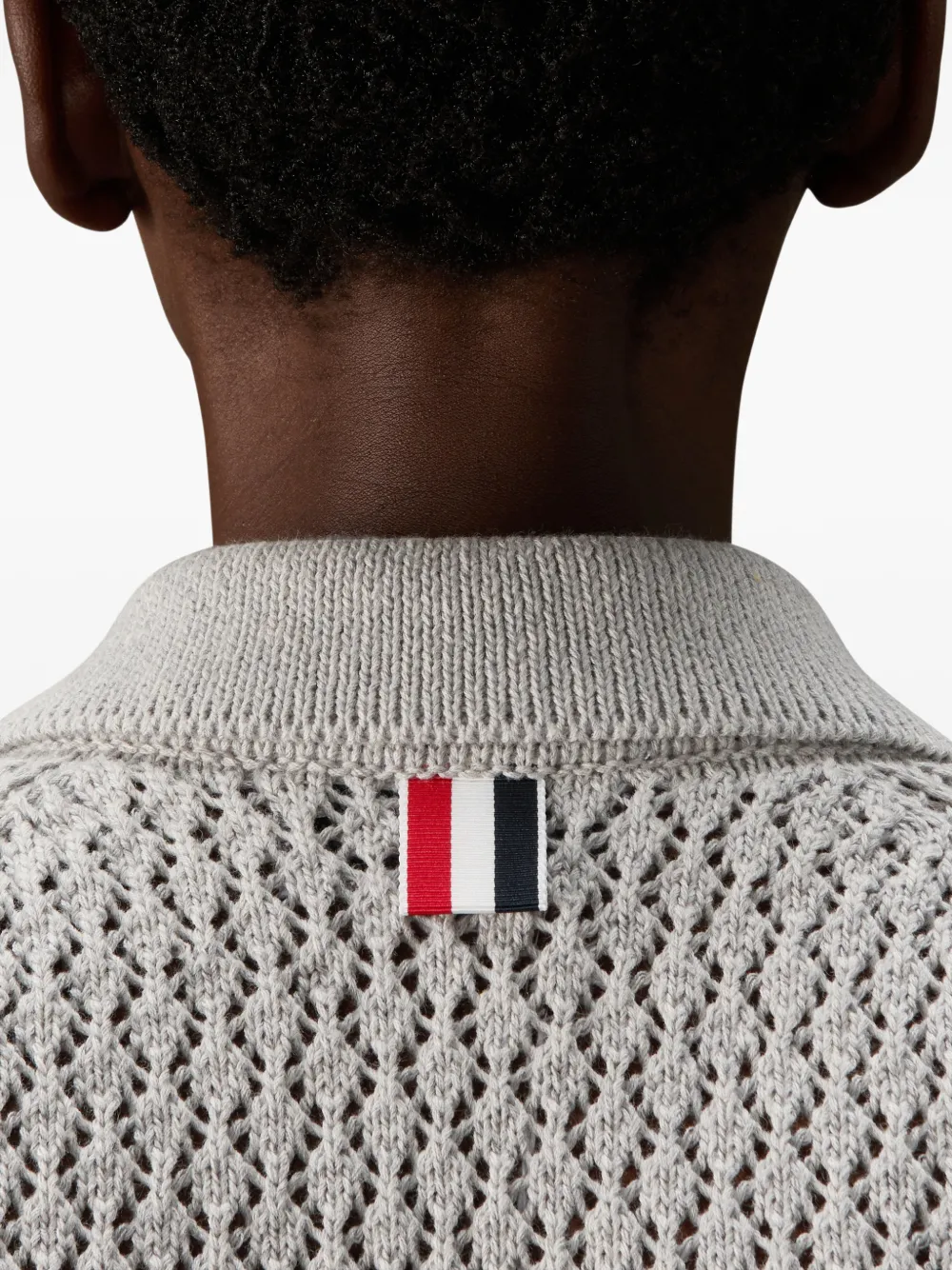 Thom Browne Hector pointelle vest met korte mouwen Grijs