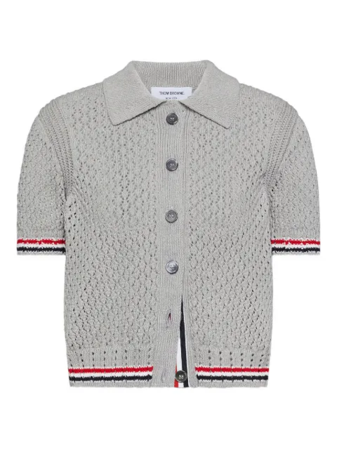 Thom Browne Hector pointelle short sleeve cardigan