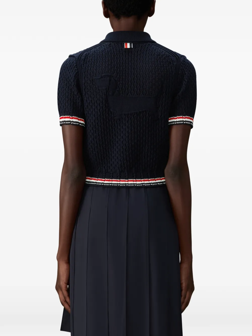 Thom Browne Opengewerkt vest Blauw