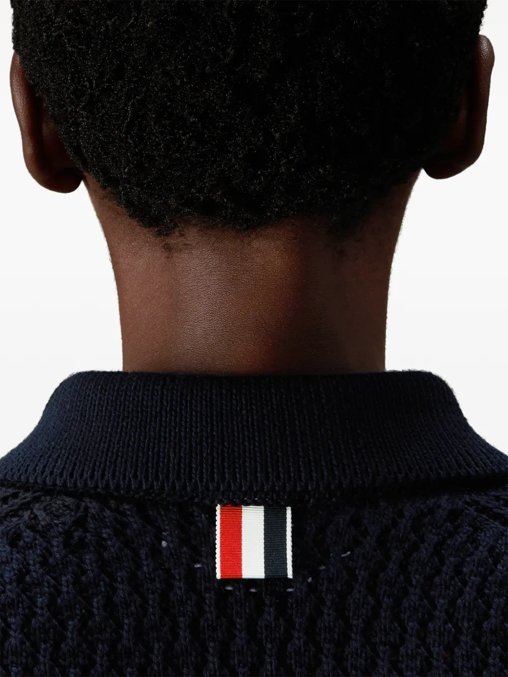Thom Browne Opengewerkt vest Blauw