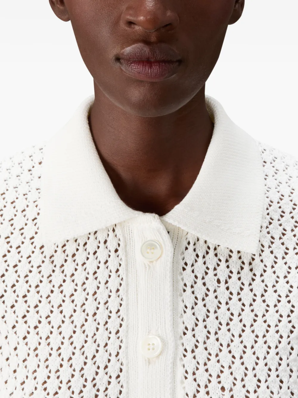 Thom Browne Vest met korte mouwen en puntige neus Wit