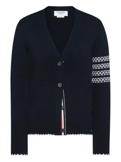 Thom Browne V-neck four-stripe cardigan