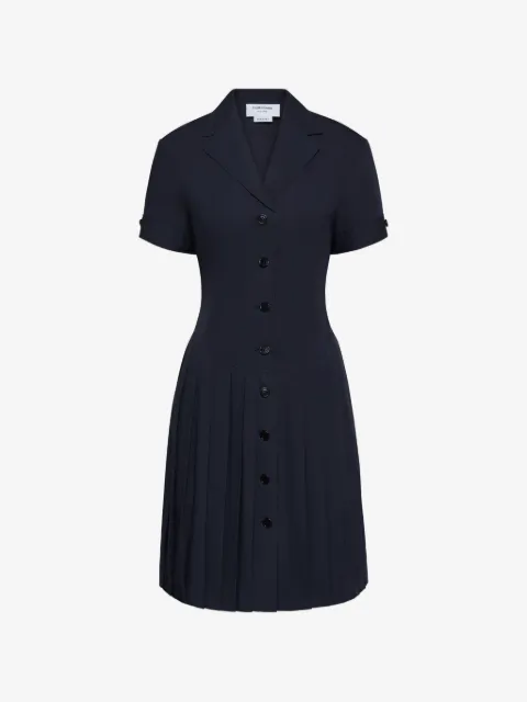 Thom Browne lapel collar pleated dress