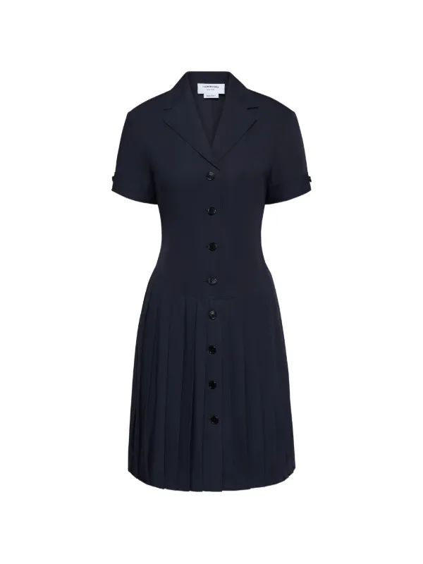 chocolate brown long sleeve mini dress Thom Browne // RWB Shirt Dress – VSP Consignment main image 0