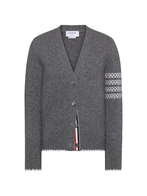 Thom Browne cárdigan con motivo de cuatro rayas y cuello en V