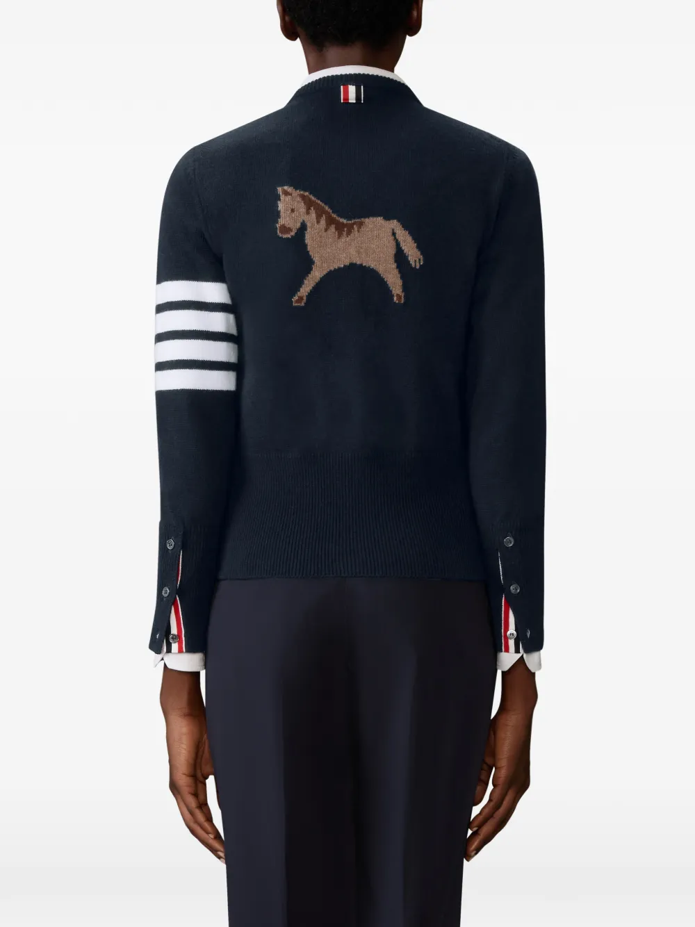 Thom Browne Lunar New Year wollen intarsia vest Blauw