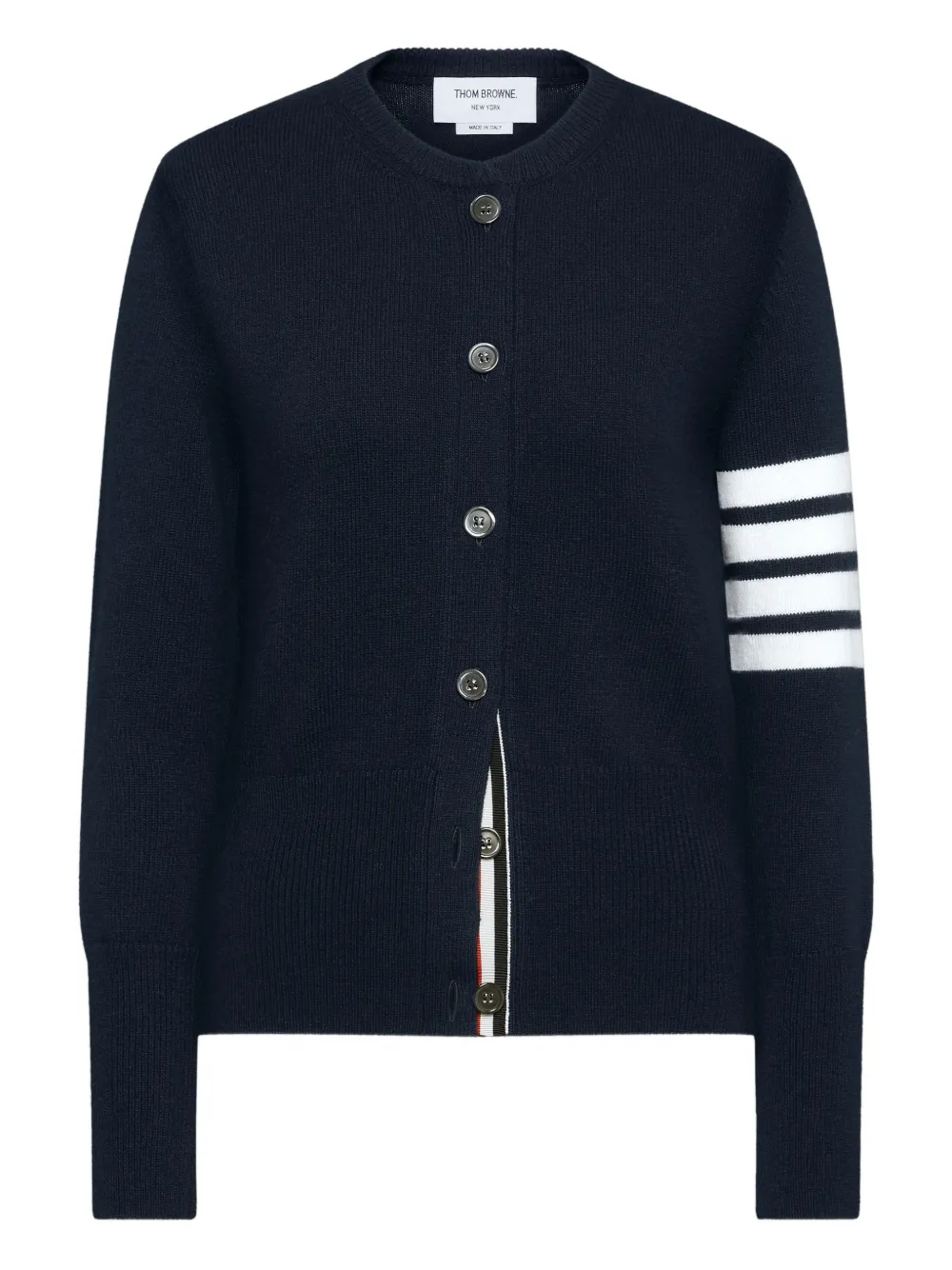 Thom Browne Intarsia 4-Bar intarsia cardigan - Blue
