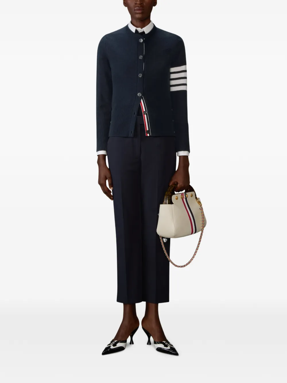 Thom Browne Intarsia 4-Bar intarsia cardigan | Cardigans | Image 2