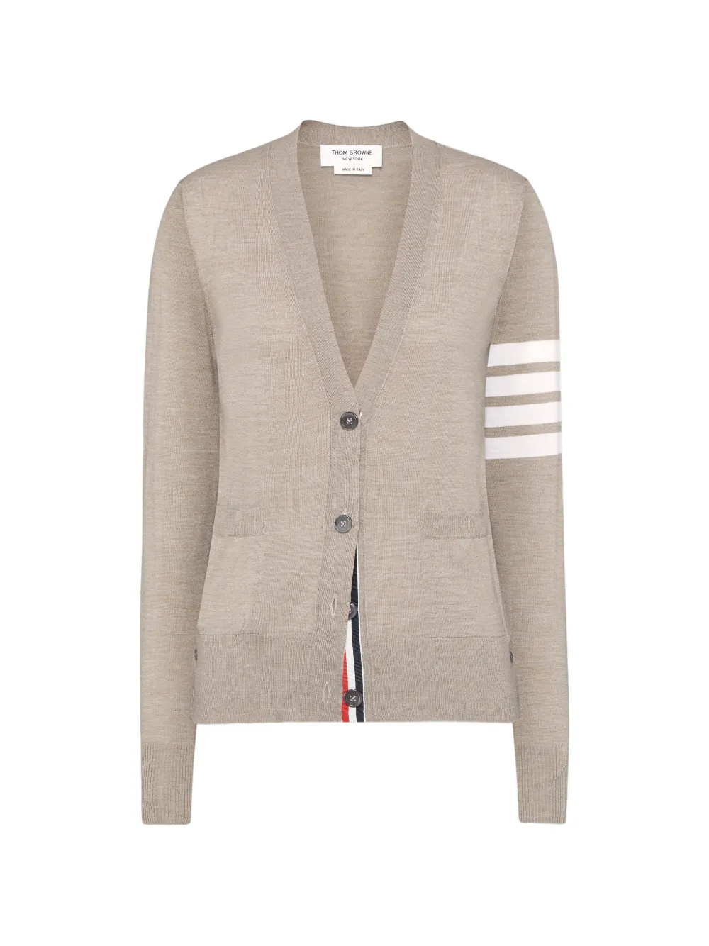 Thom Browne 4-Bar V-neck cardigan - Toni neutri